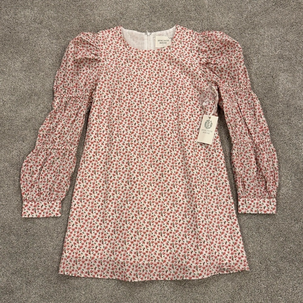 Tuckernuck Hyacinth House Textured Floral Puff Sleeve Clemons Mini Dress NWT - Picture 5 of 13
